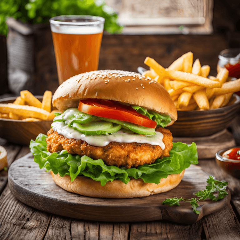 La Berărie - Burger cu șnițel de pui