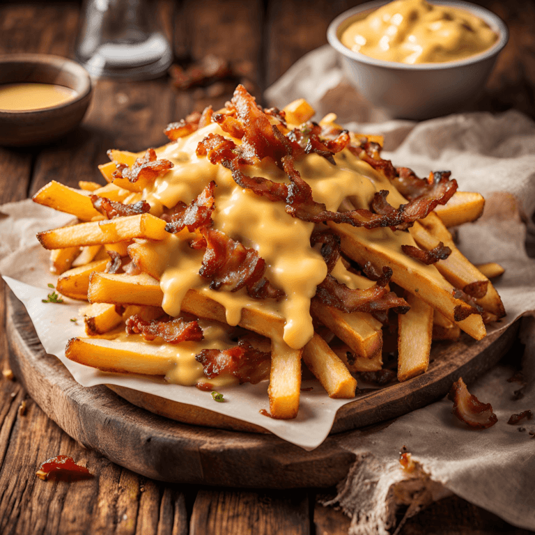 La Berărie - Cartofi French cu bacon și sos de cheddar